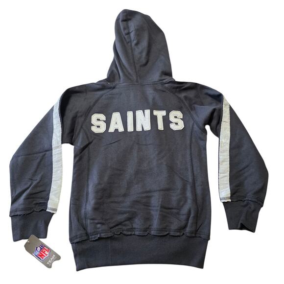 New Orleans Saints Girls Small Pullover Hoodie Jacket Saints Logo NWT - Picture 2 of 6